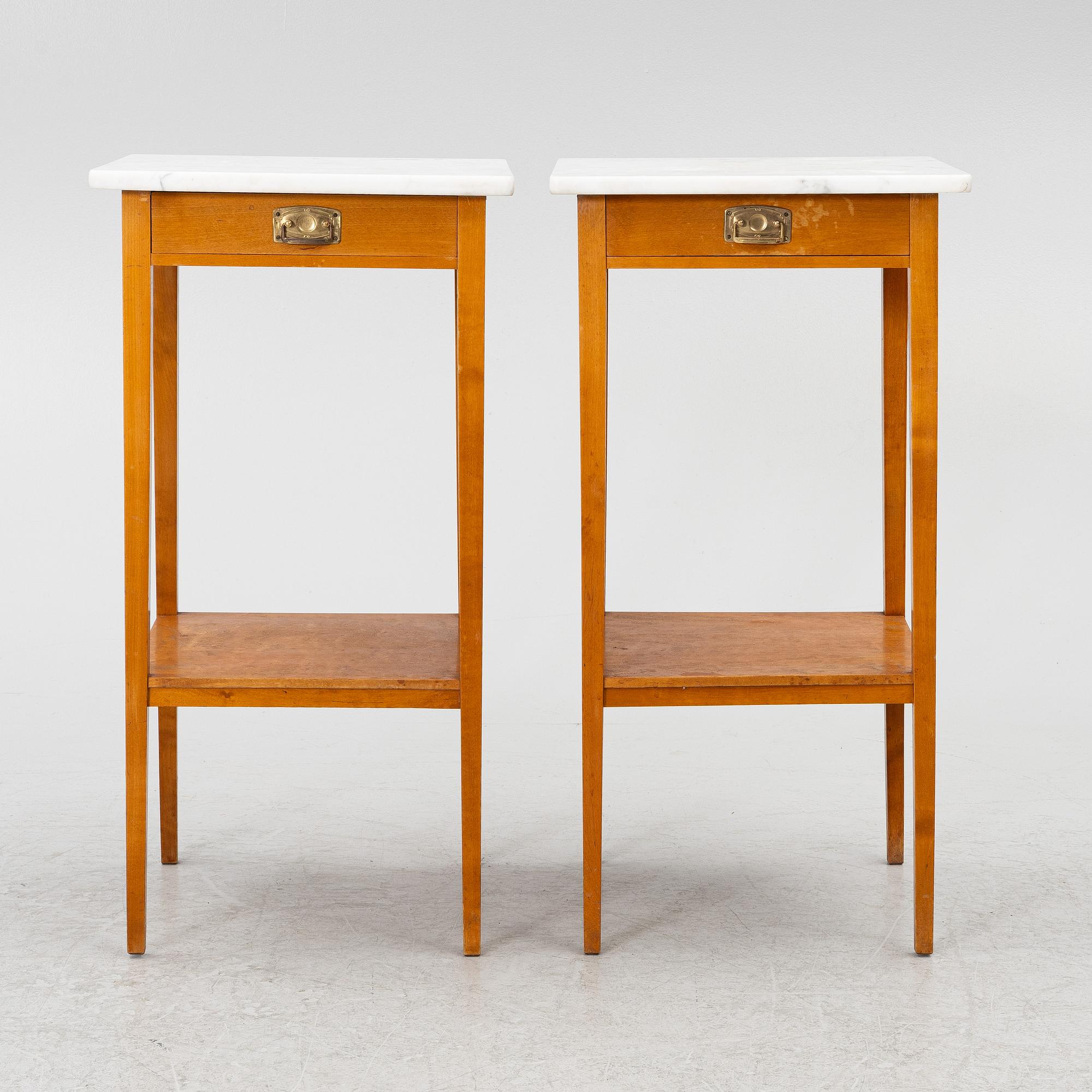 Bedside tables, early 20th century.