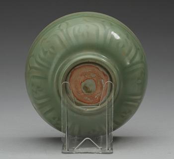 A celadon glazed bowl, Ming dynasty.