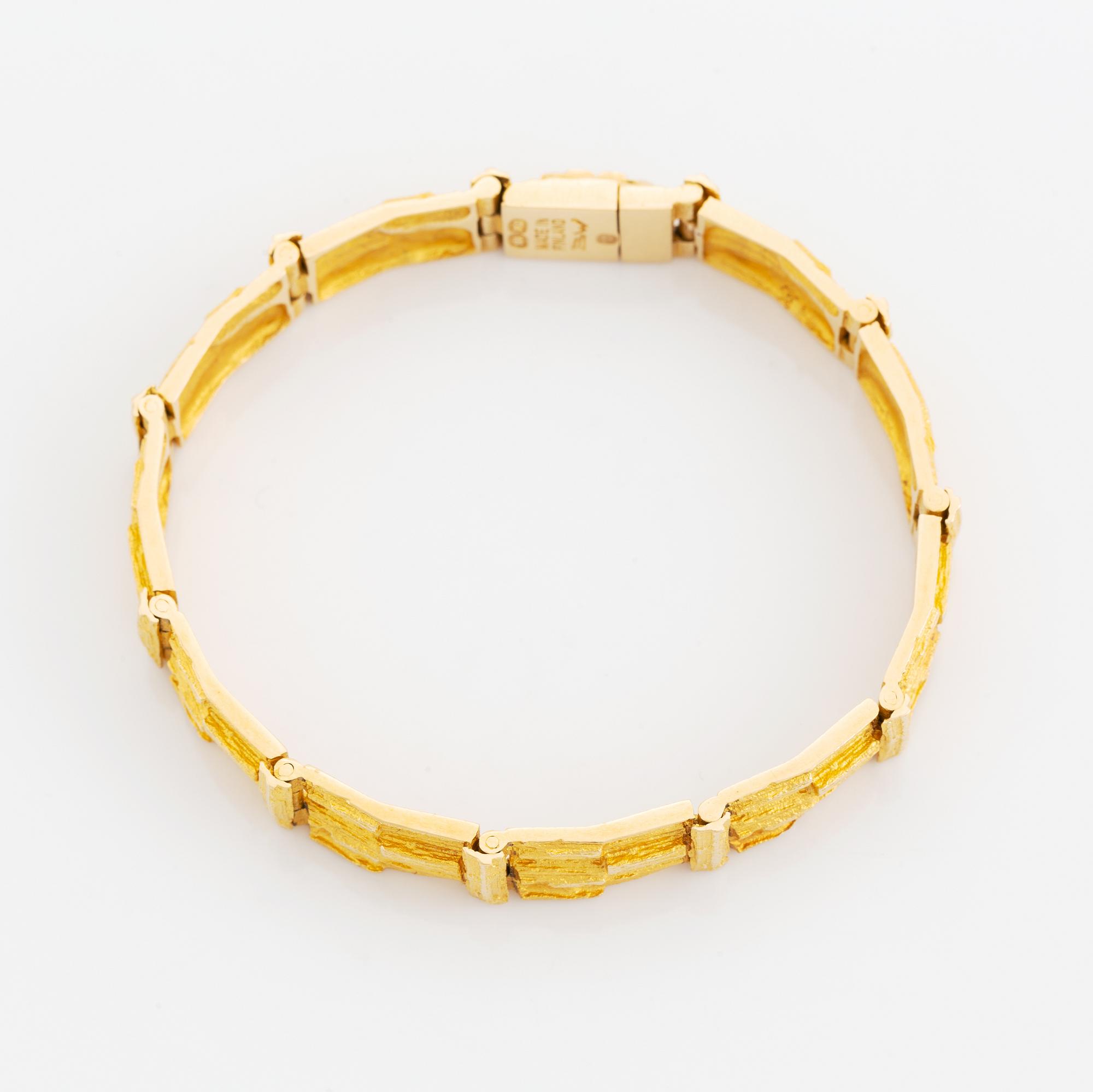 Björn Weckström, 18K gold "Kaskad"  bracelet.