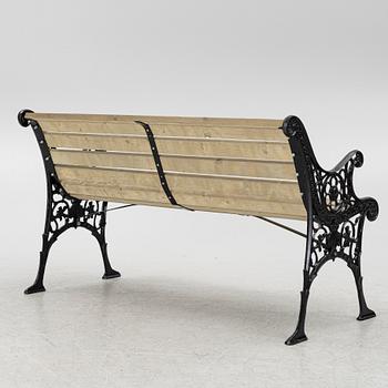 A 20th century garden bench.