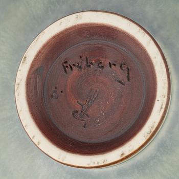 Berndt Friberg, a group of three stoneware bowls and a vase, Gustavsberg Studio.
