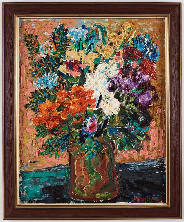 Albin Amelin, Still life with flowers.