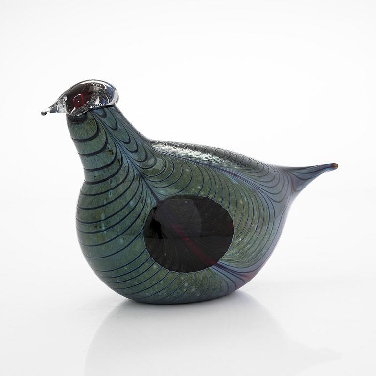 Oiva Toikka, a 'Pheasant' glass bird, second quality, signed O. T. II.