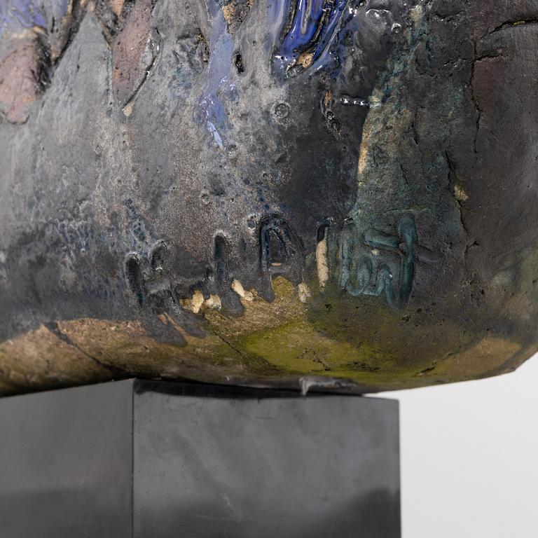 Henrik Allert, a stoneware sculpture of a bird, signed.