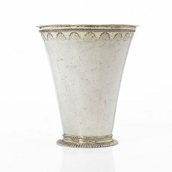 A Swedish silver beaker, mark of Petter Zettersteen, Norrköping (1712-1741 (44)).