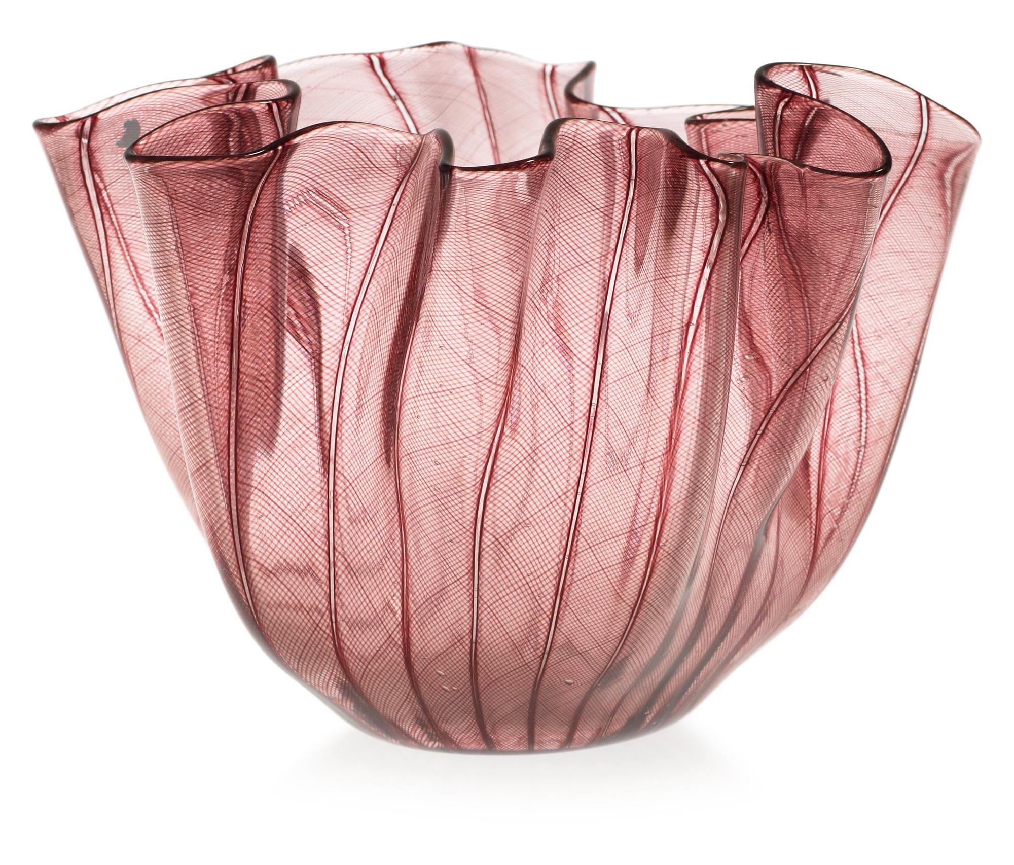 A Paolo Venini, 'Fazzoletto' glass vase, Venini, Murano Italy, 1950's.