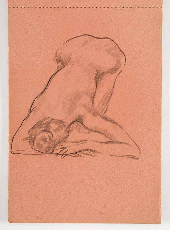 Lotte Laserstein, 3 skissblock med teckningar.