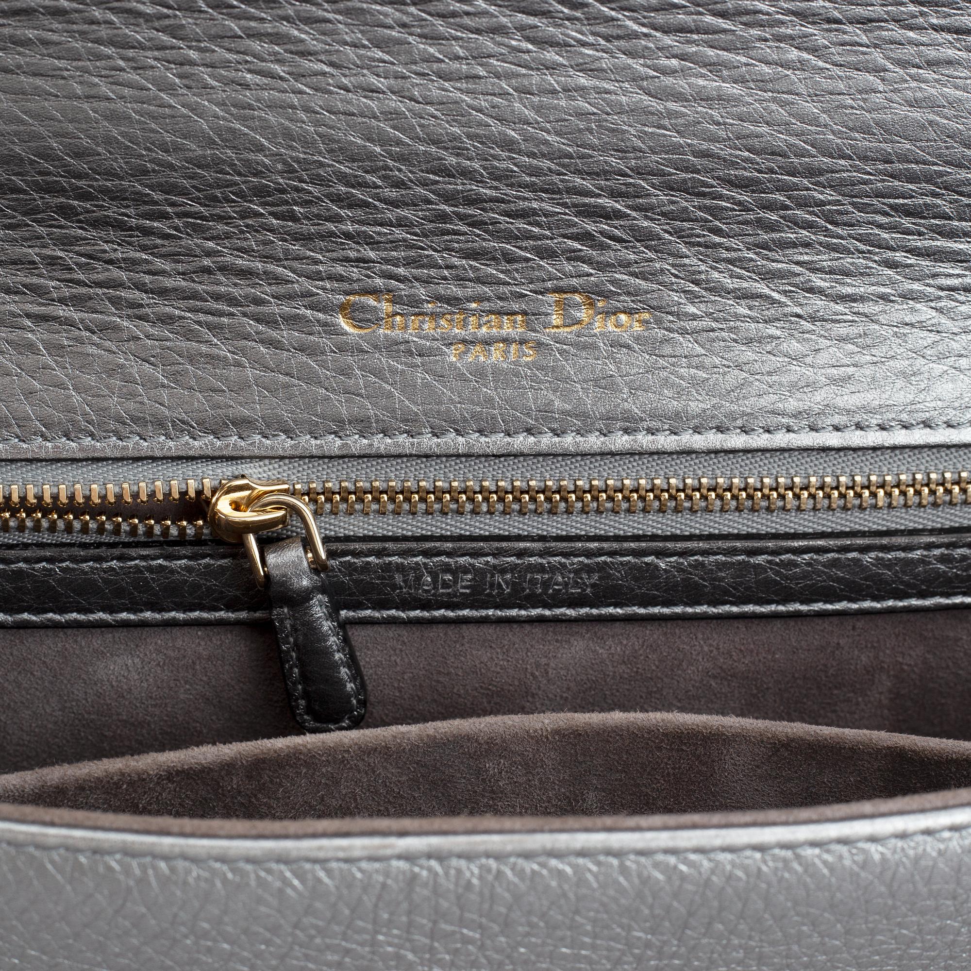 Christian Dior, a 'Diorama' metallic leather handbag.
