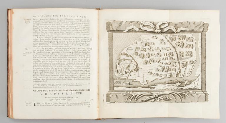 ANTOINE FRANCOIS PREVOST, "HISTORIE GENERALE DES VOYAGES... " 2 vol, utgivare Pierre d' Hondt 1747.