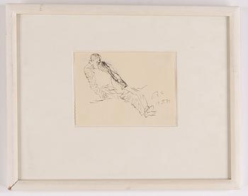 Ragnar Sandberg, ink  drawing, signed and dated 19/5-71.