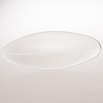 A Sulka (Feather) glass bowl signed Tapio Wirkkala, Iittala -58.