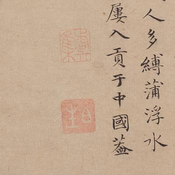 A Chinese album with paintings of Envoys Presenting Tribute  职贡图(Zhigong tu), probably 17thCentury, after an old master.