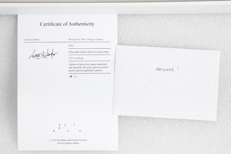 Louise Lawler, "Misugoshi: Three Flags (swiped)".