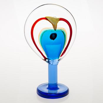 OIVA TOIKKA, GLASSKULPTUR, "Lollipop", signerad Oiva Toikka, Nuutajärvi 2004, 179/200.