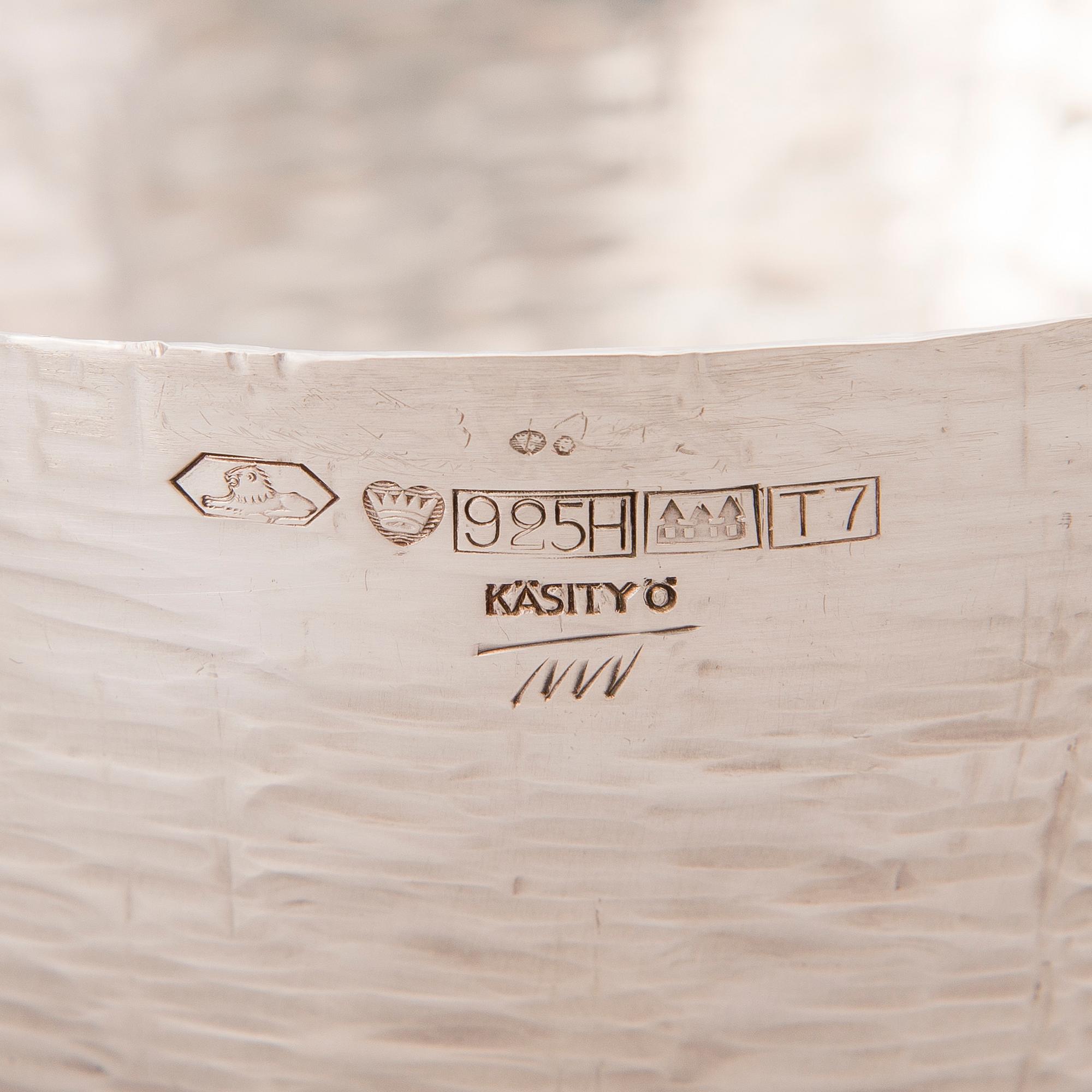 TAPIO WIRKKALA, SKÅL, silver, stämplad TW, Hopeakeskus, Tavastehus 1972.