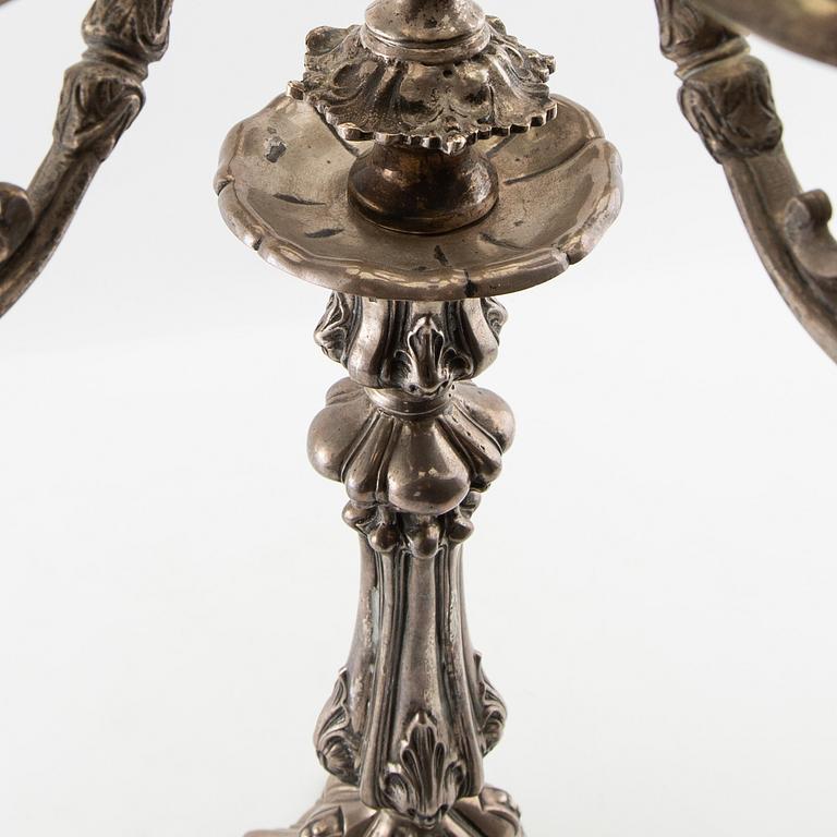 Candelabrum silver Louis XV style possibly Austria around 1900.