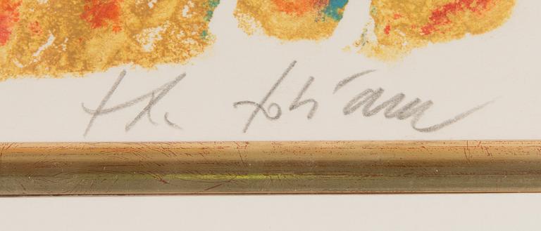 Theo Tobiasse, litografi och carborundumetsning, signerad och numrerad 4/125.