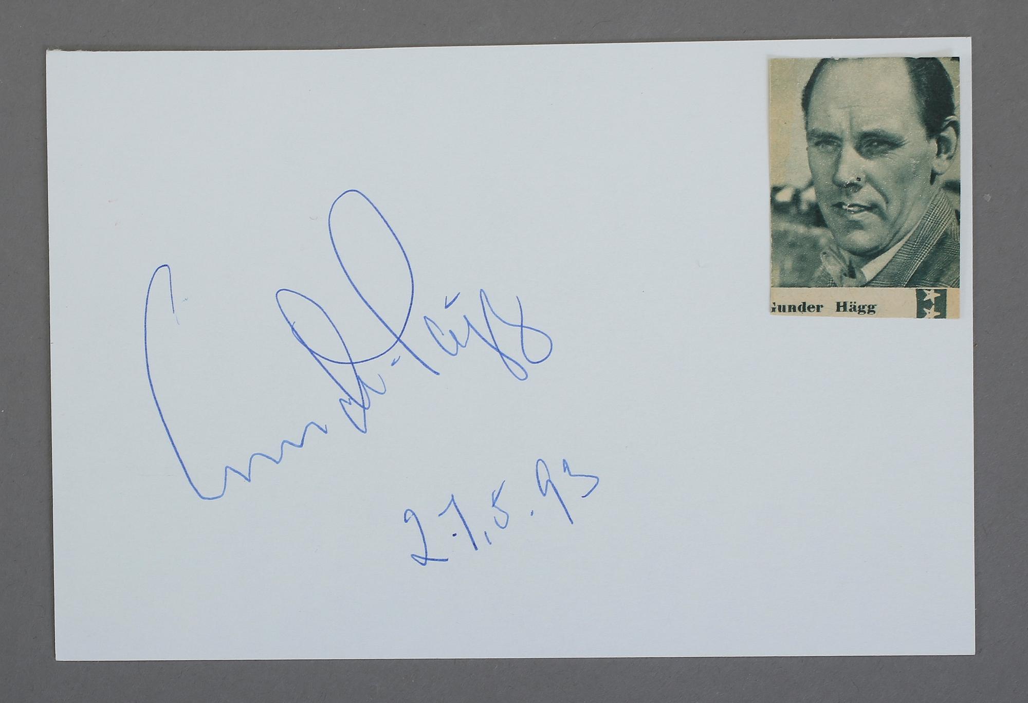 IDROTTSAUTOGRAFER I ALBUM, 36 st, bla Sebastian Coe, Birger Ruud, Hjalmar Andersen.