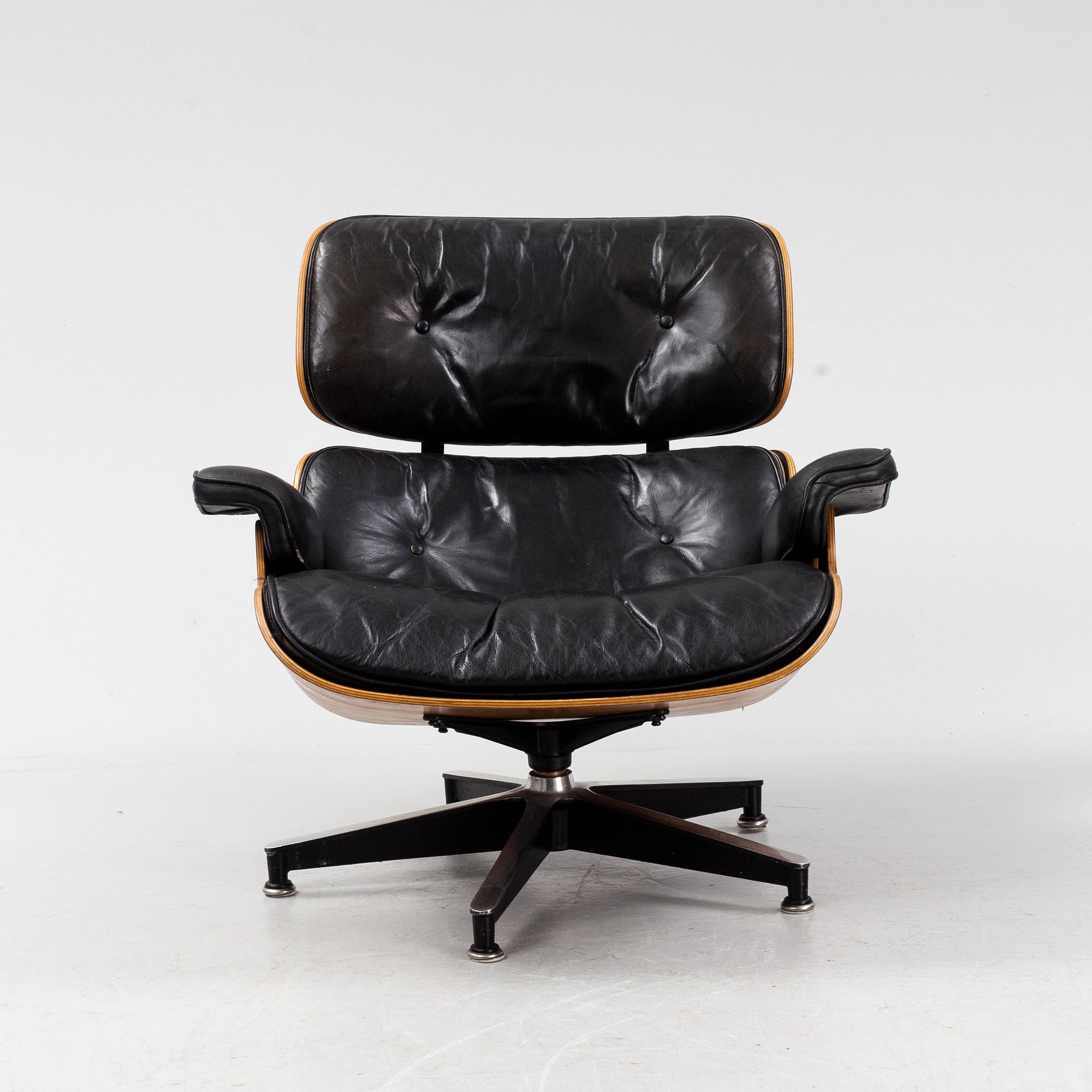 Charles & Ray Eames, a rosewood 'Lounge Chair' Herman Miller, 1960's/70's.