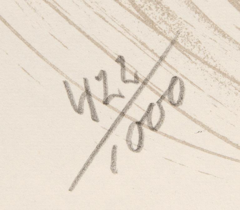 Marc Chagall, Exhibition poster, Lund Art Gallery 1967, numbered.