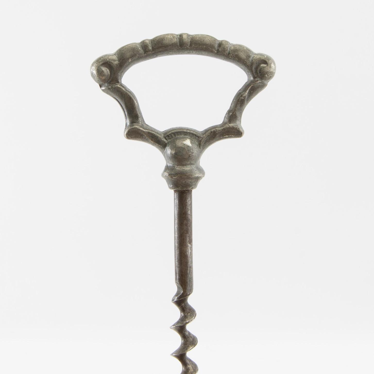 Corkscrews 6 pcs Art Nouveau early 1900s pewter.