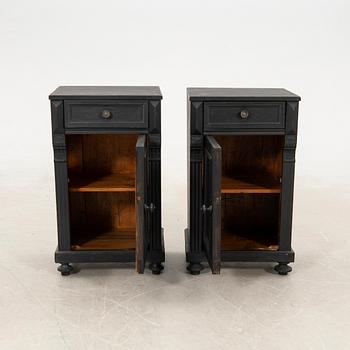 A pair of bedside tables around 1900.