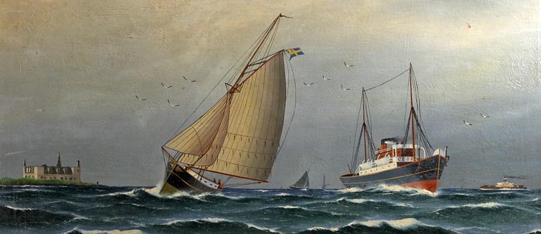 OKÄND KONSTNÄR, troligen Danmark, olja på duk, osign.