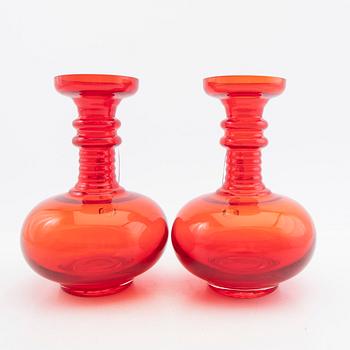 Tamara Aladin, Decanters, 2 pcs, glass, "Cleopatra", Riihimäen Lasi, 1970-1976.