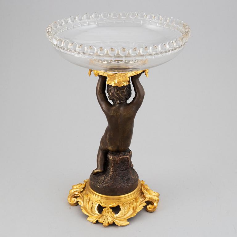 Skål på fot / tazza, Alfred Daubrée, Paris, 1800-talets andra hälft.