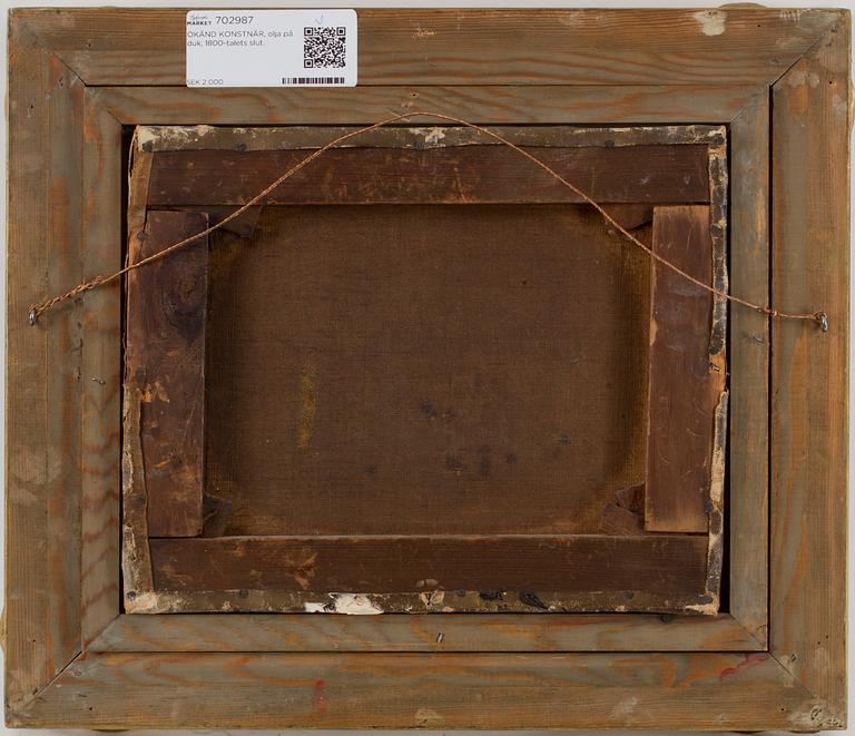 OKÄND KONSTNÄR, olja på duk, 1800-talets slut.