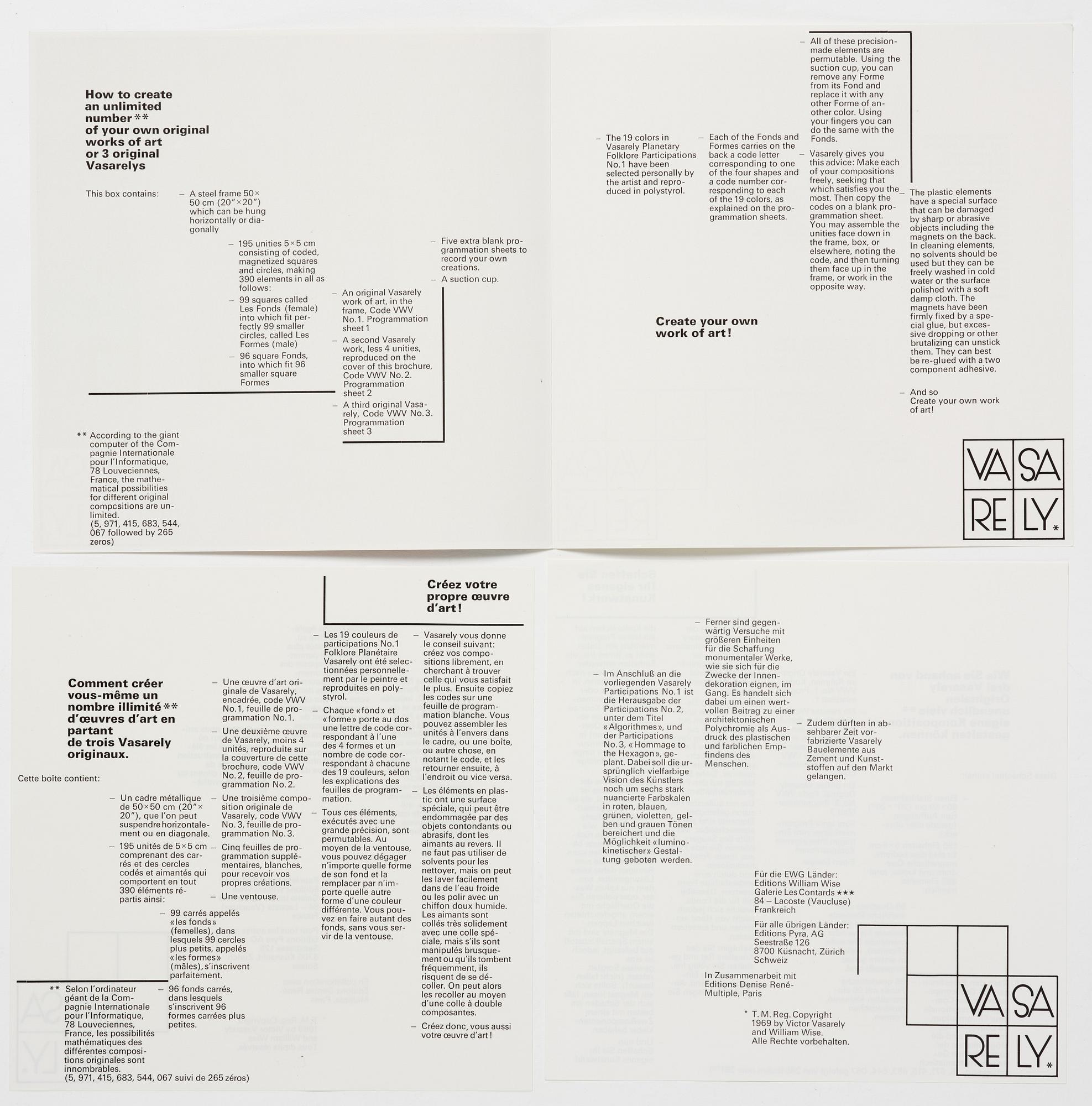 Victor Vasarely, Planetary Folklore Participations No. 1.