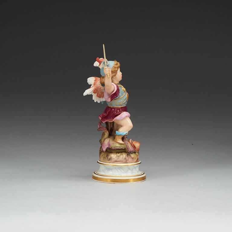 An allegorical Meissen figure, 19th Century.