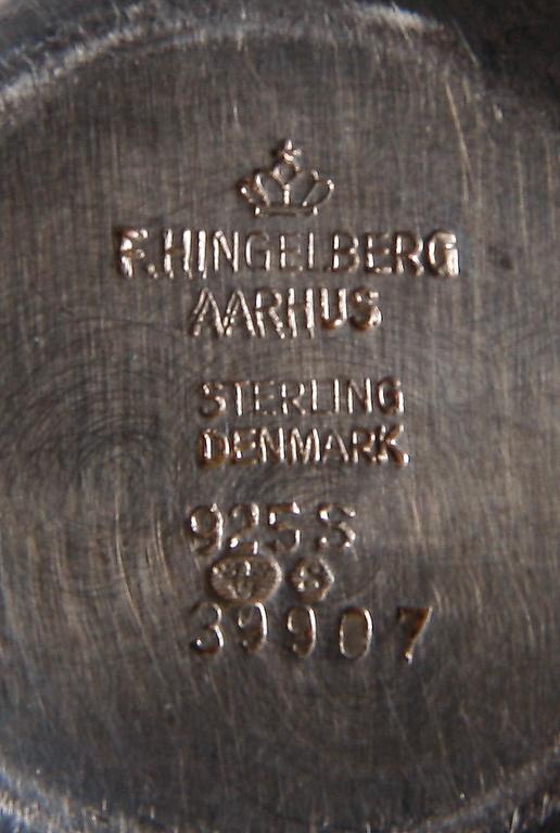 PARTI SILVER, 26 delar, bl a England, Danmark och Japan, 1800-1900-tal.