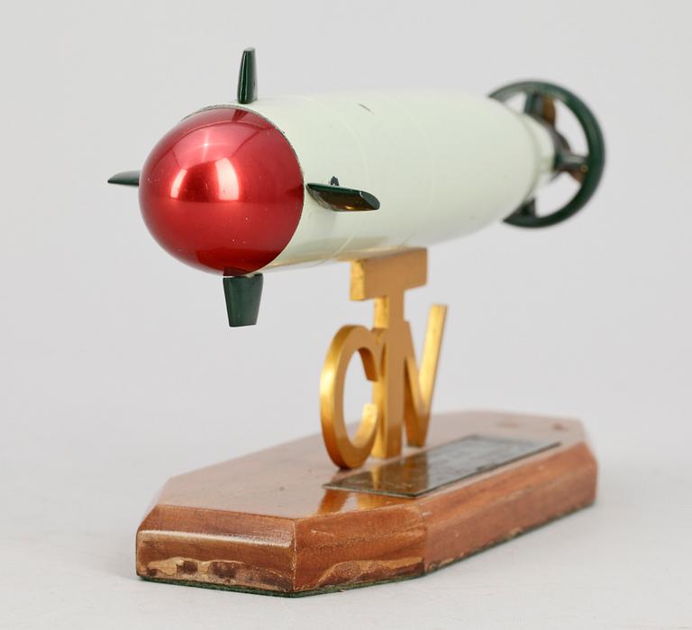 TORPEDMODELL, Harald A-12, metall, 1960-tal.