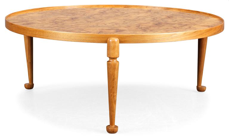 A Josef Frank burrwood and walnut sofa table, for Svenskt Tenn, model 2139.