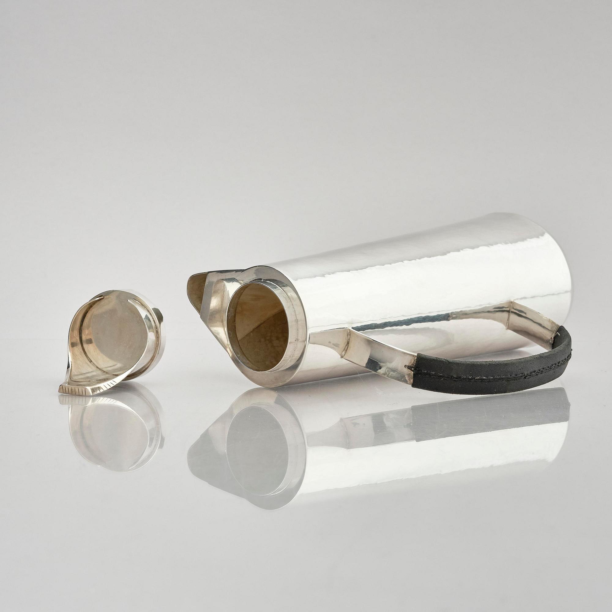 Ulf Trolle-Lindgren, a sterling silver three piece coffee set, Strömstad, Sweden 1967.