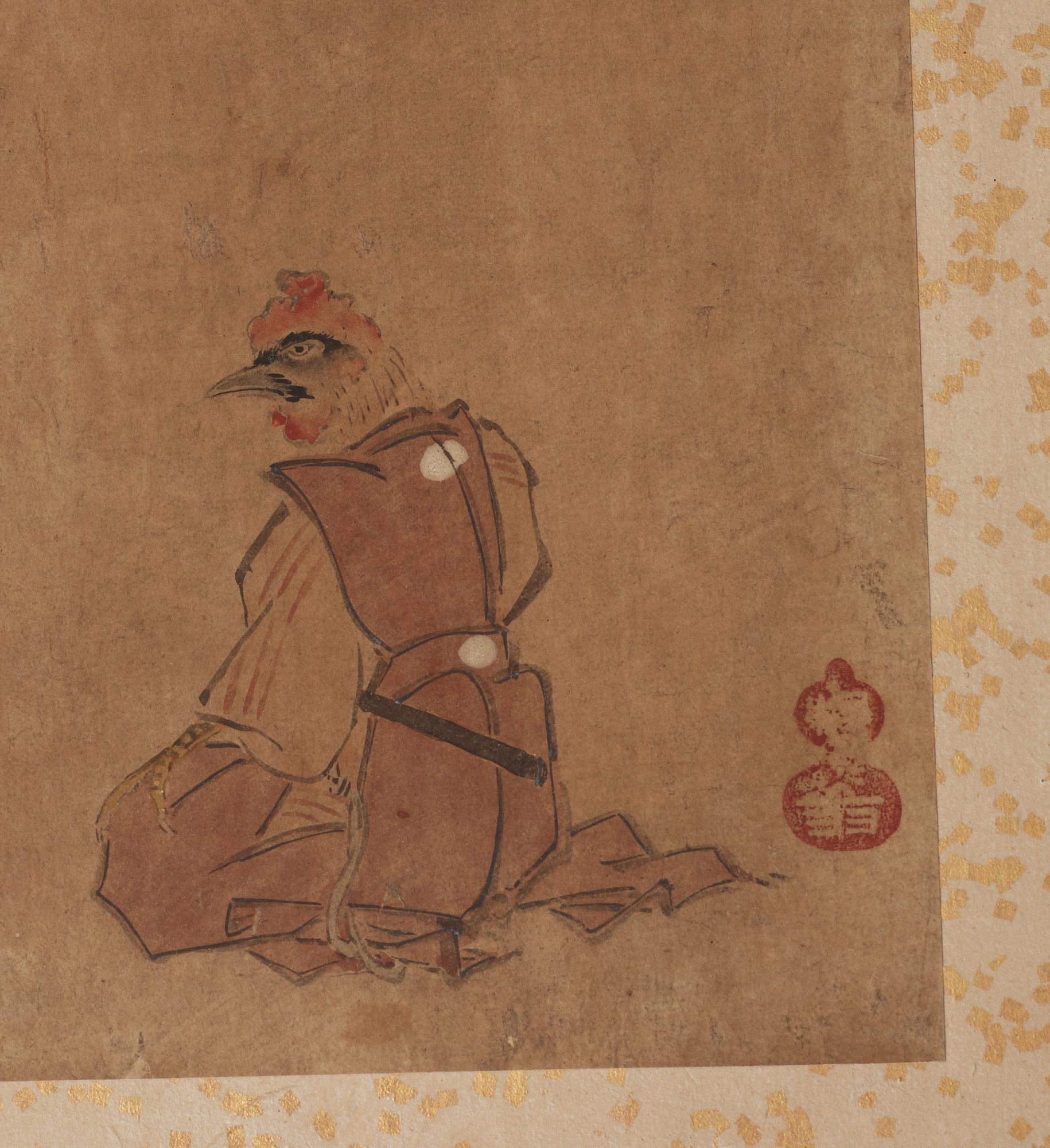 A Japanese album comprising 12 paintings with calligraphy of the "Junishi" (12 zodiac animals), Meiji period (1868-1912).