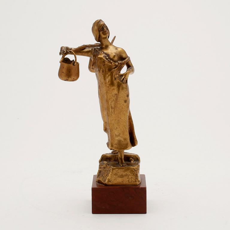ALPHONSE EMMANUEL DE MONCEL DE PERRIN, "Die Wasserträgerin", skulptur,