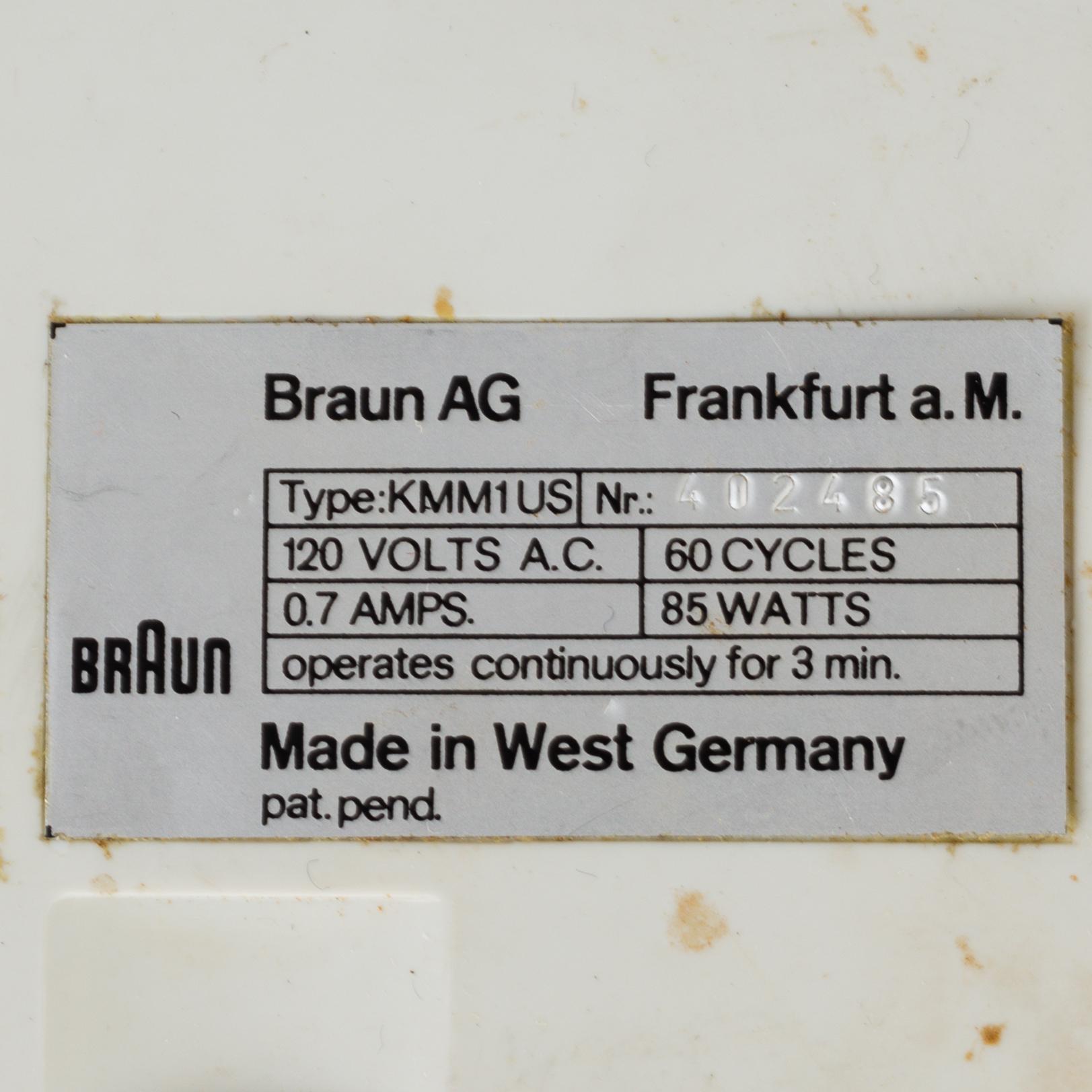 REINHOLD WEISS &  LUDWIG LITTMANN, coffee grinder and juicer, Braun.