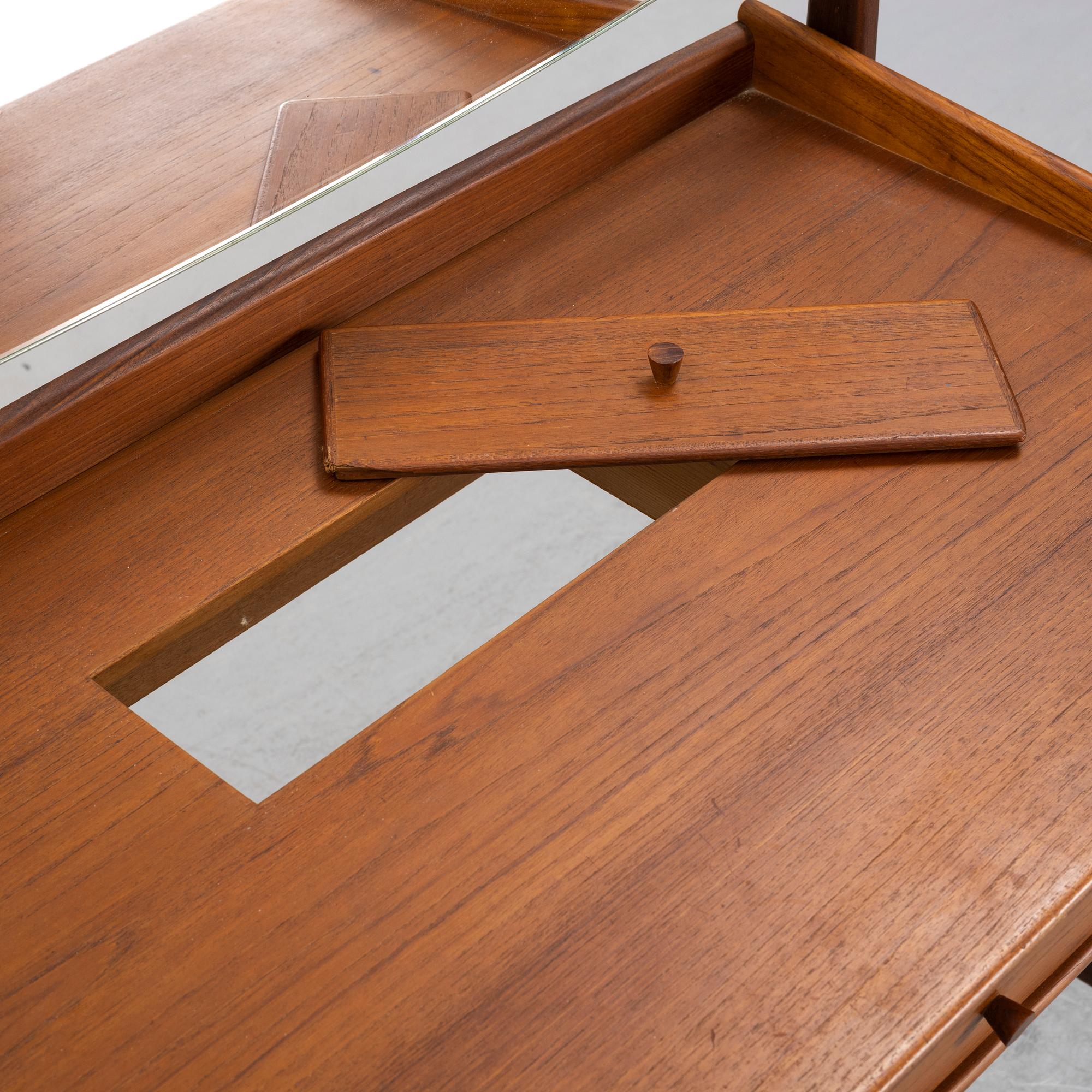 Svend Åge Madsen, a teak veneered dressing table, Denmark, 1960's.