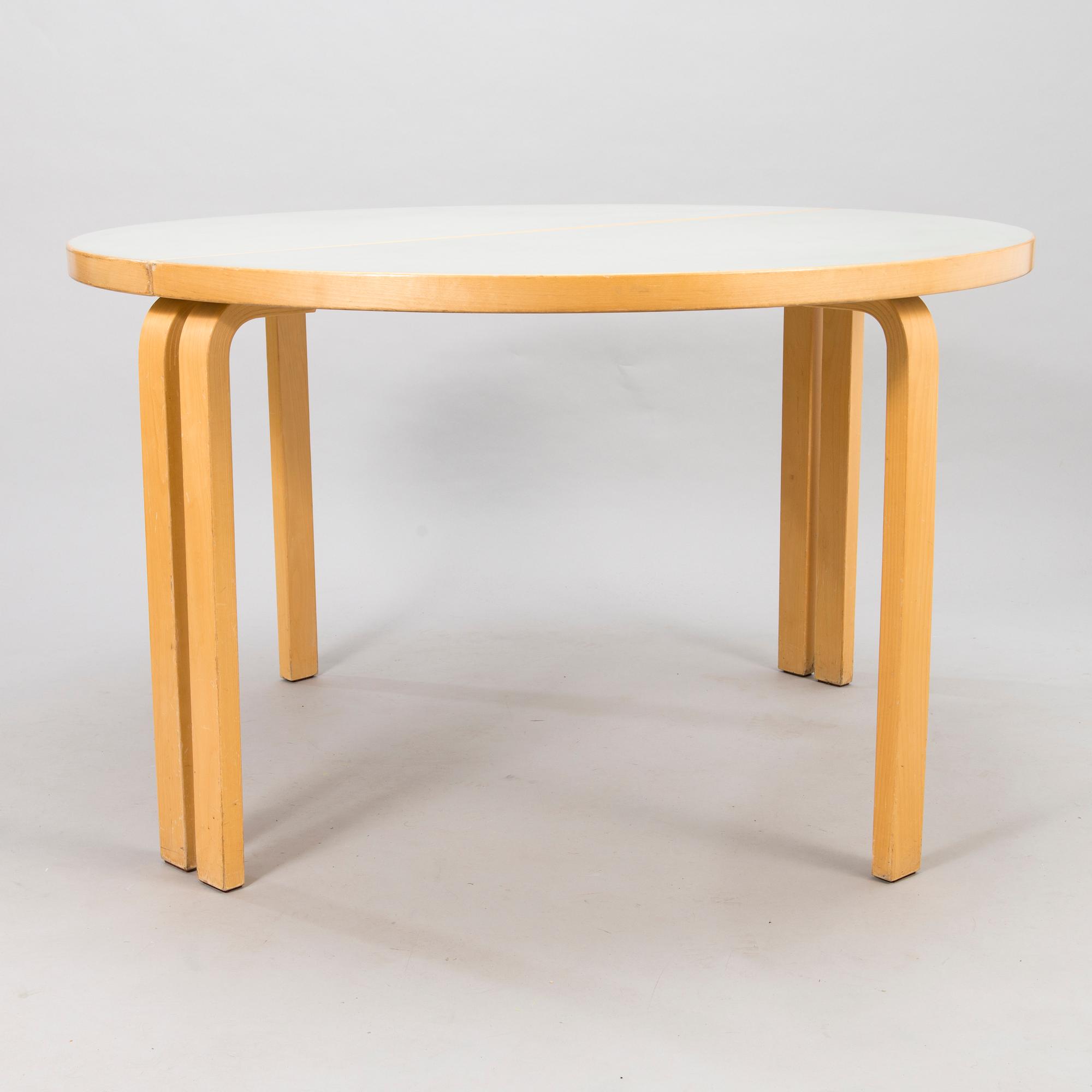 ALVAR AALTO, Two 1980's '95' tables for Artek.