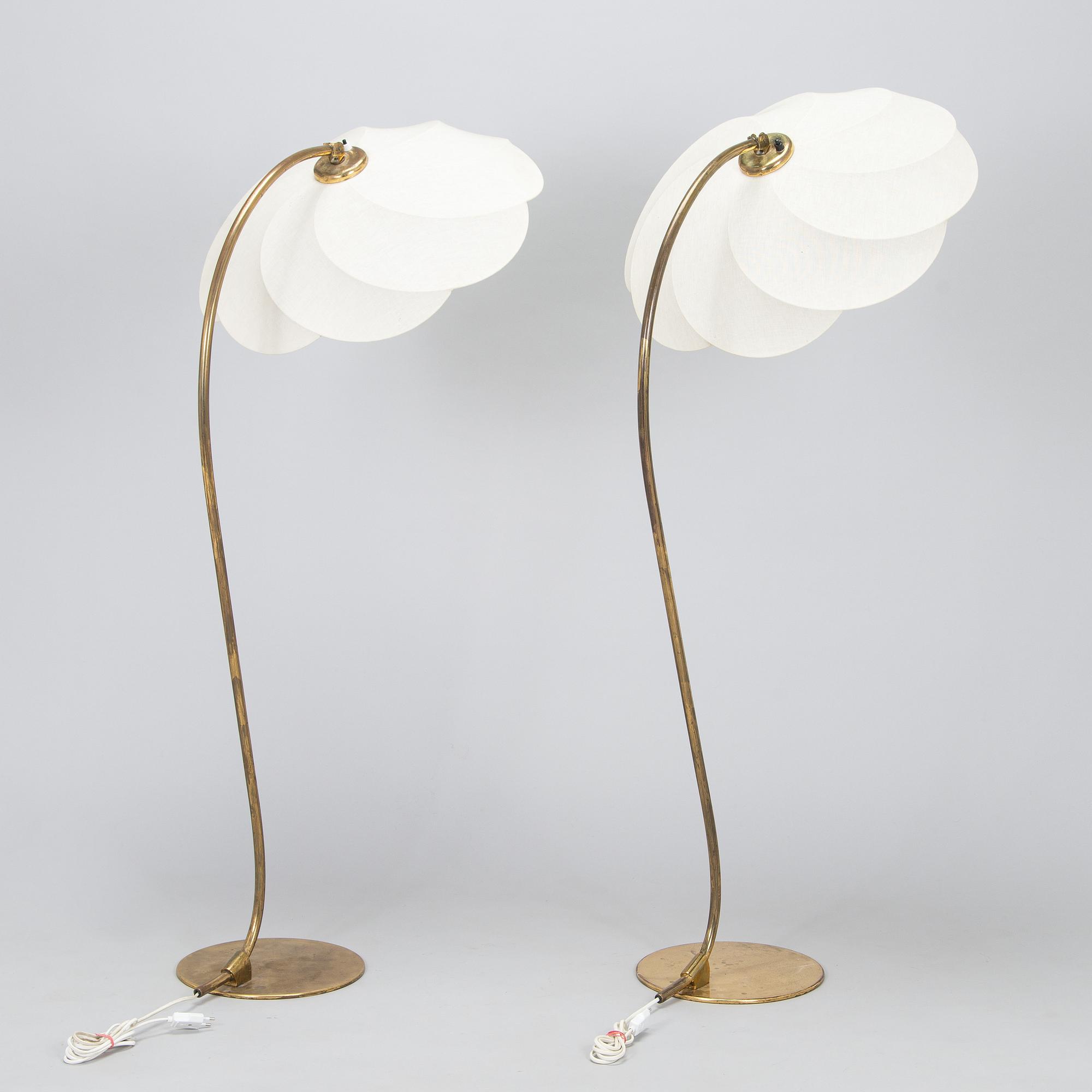 A pair of 1950s '2115' floor lamps for Valinte.