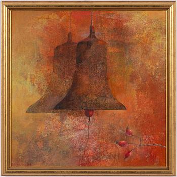 Dorina Mocan, Stilleben med klocka och nypon.