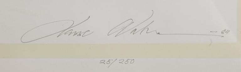OKÄND KONSTNÄR, Lasse Wahlström, offset litografi, signerad, numrerad 25/250, och daterad -84.