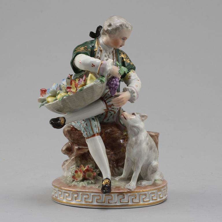 FIGURIN, porslin, Dresden, omkring 1900.