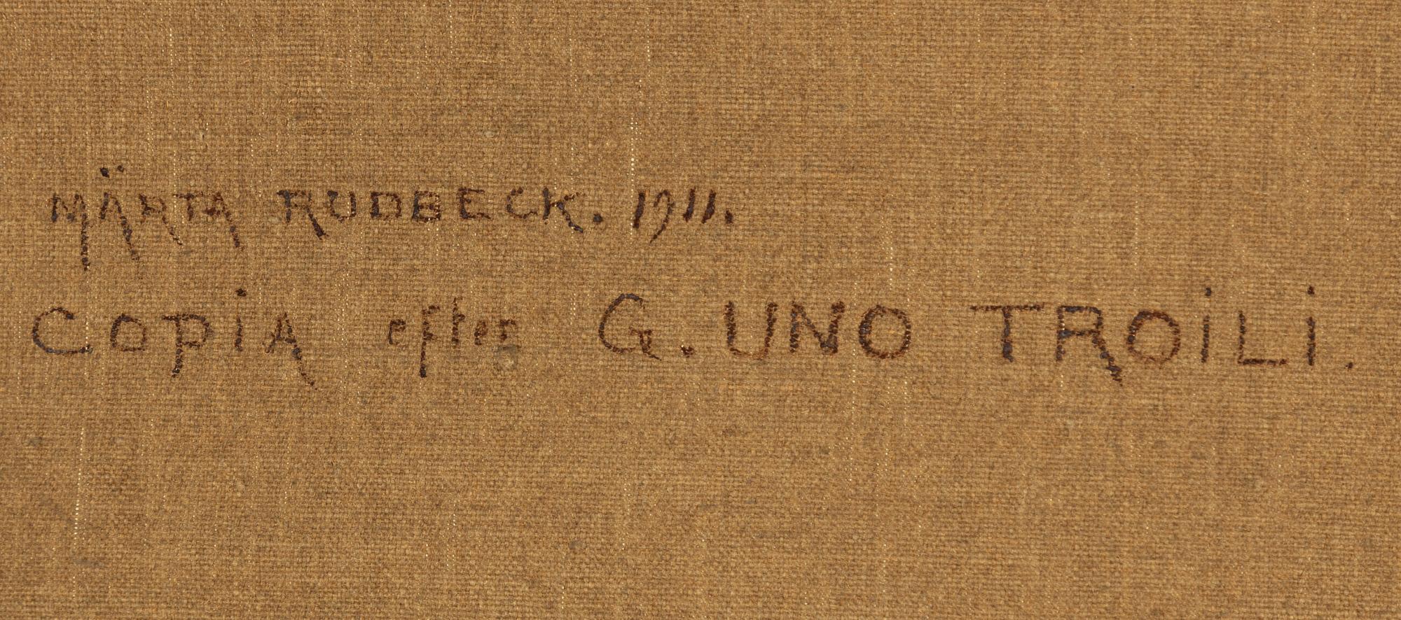 Uno Troili, copy after, "Anna Wallenberg" (née von Sydow) (1838-1910).