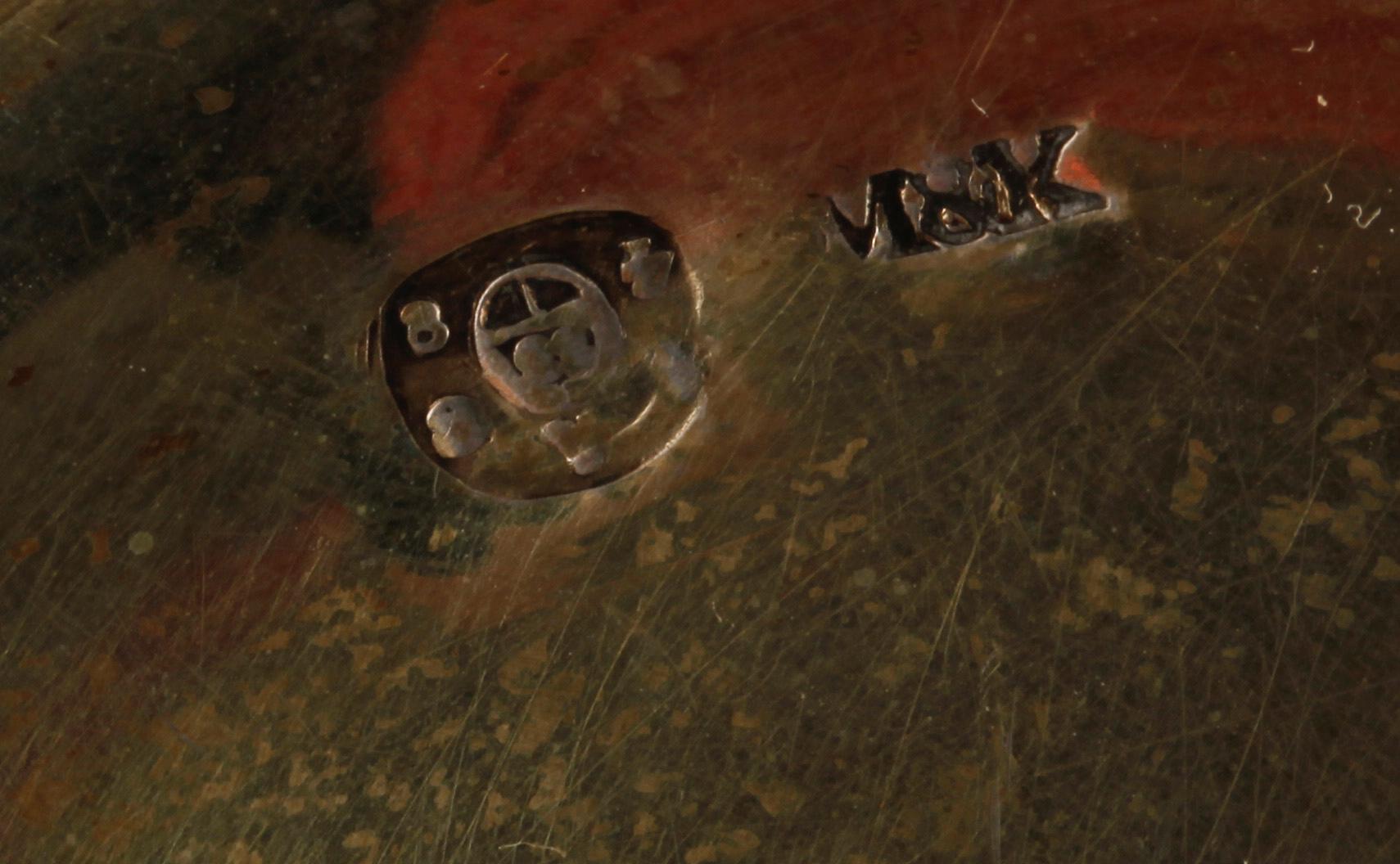 SKÅL med FOT, silver, nyrokoko, Wien, Österrike, 1848. Vikt 253g.