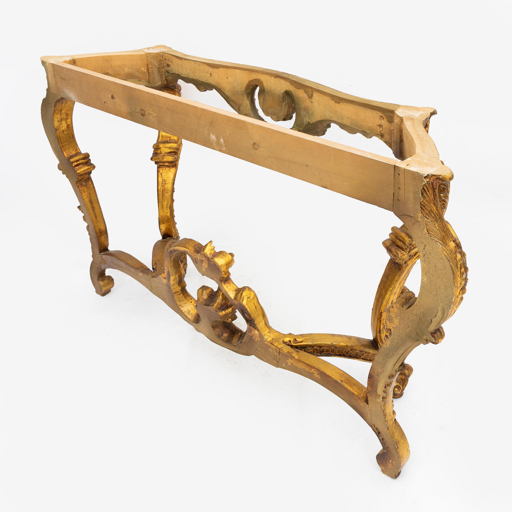 Spegel med konsolbord, barockstil, sent 1900-tal.