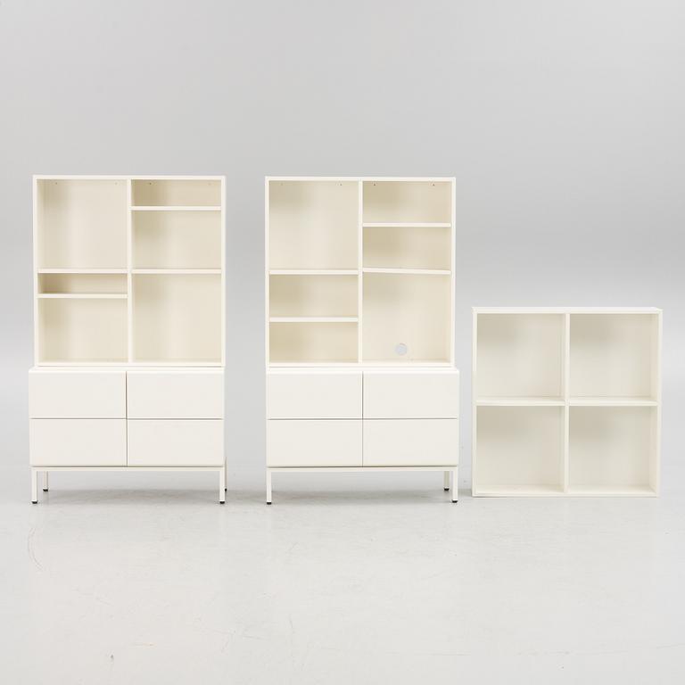 Anne Krook, a pair of "Anne" sideboards with three book cases, Horreds, 21st century.