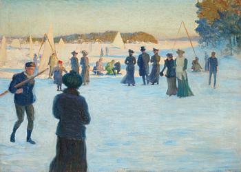 406. Robert Thegerström, "Vinteridrott" (Winter sports).